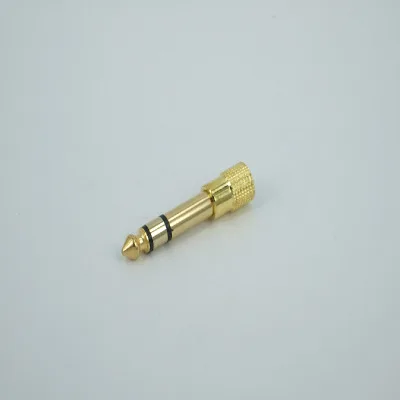 100pcs 3 5mm Socket to 6 5mm Jack Plug Audio Stereo Adaptor Gold Premium Quality 6 5mm 1 4 inch Headphone Adapter