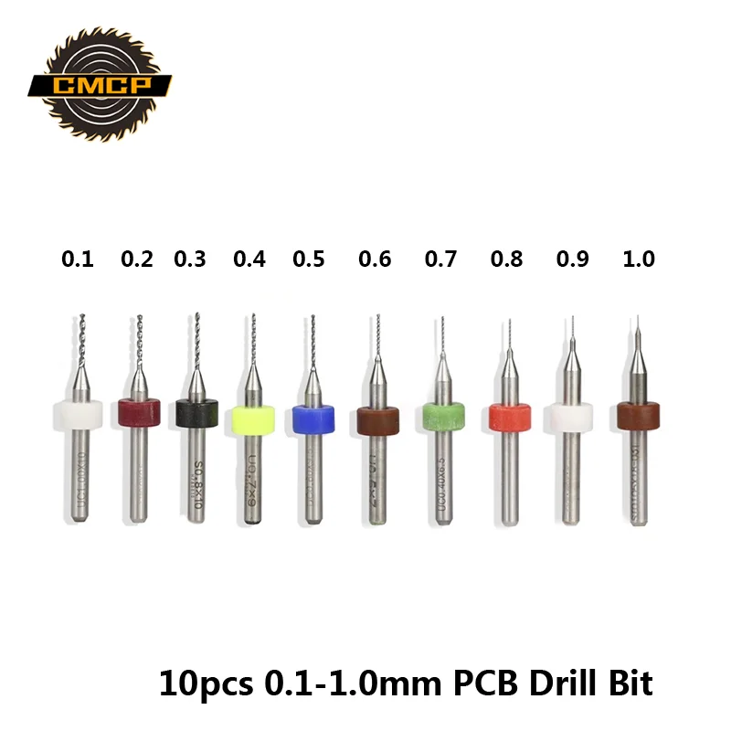 10 шт. 0,1 мм-1,0 мм импортные, карбидные сверла печатной платы печатная плата мини-сверлильный набор с ЧПУ Деревообрабатывающие инструменты