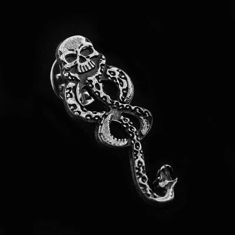 Voldemort horcruxes череп змеиная Форма Брошь метель булавка винтажный пожиратель смерти Темный horrocrux страшный лацкан булавка для женщин и мужчин значки