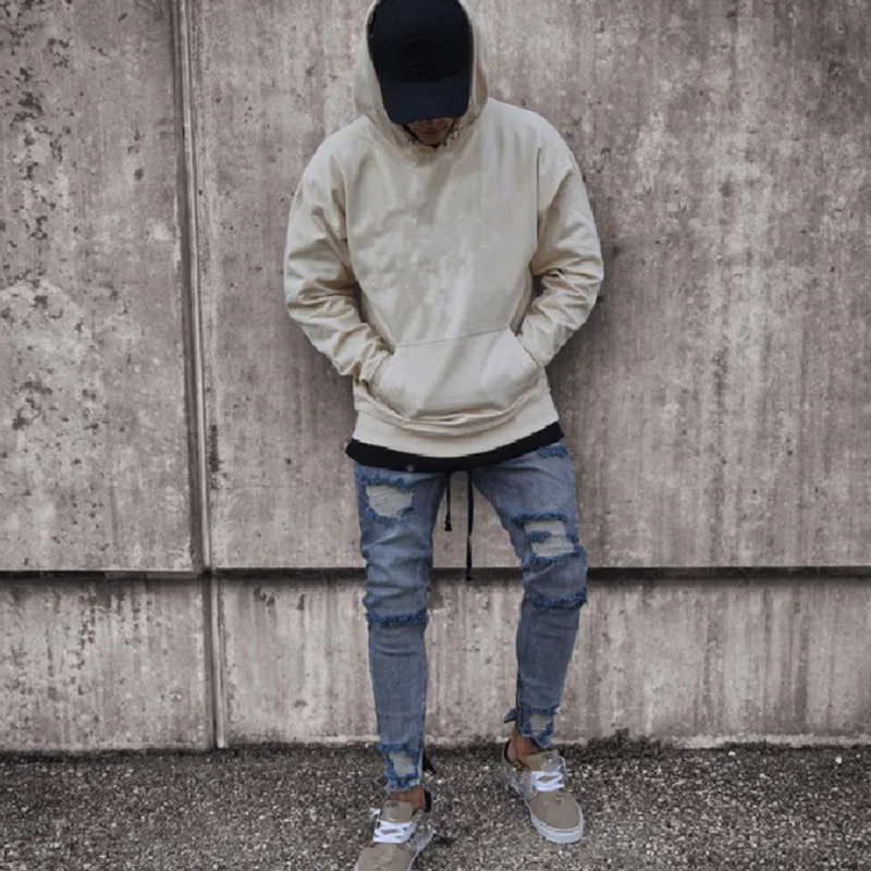 Black Friday Mens Ripped Skinny Pencil Jeans Destroyed Male Biker Slim Denim Pants Broken Hole Tight Punk Cala Jean Masculina Ankle Zipper