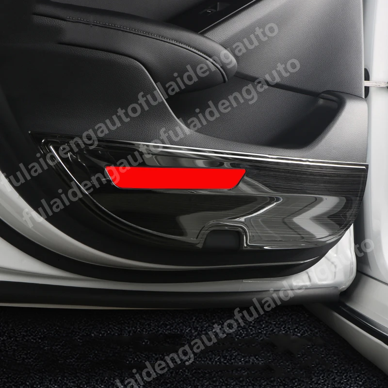 4 шт. для Honda 10th Accord Sedan 4dr- серебристый/черный титановый дверной антиударная площадка защитная накладка для стайлинга автомобилей