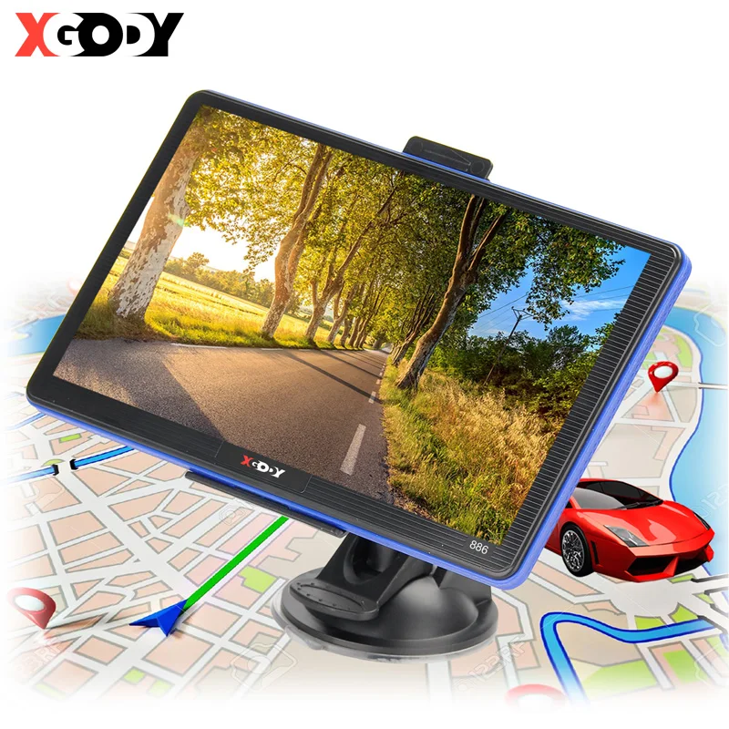 

Xgody 7'' Android Car Gps Navigation 256M+8GB Truck Gps Navigator Touch Screen Sat Nav Free Map Spain European