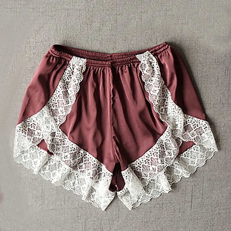 Women Casual Sexy Pajamas set Camisole Shorts V-Neck Tops Pajamas Sleepwear Comfortable White Lace Lingerie