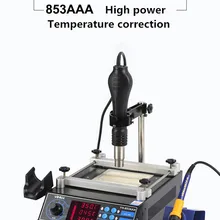 YIHUA 853AAA паяльная станция, паяльник, сварочная станция, станция предварительного нагрева PCB, подогреватель, паяльная станция, пистолет горячего воздуха