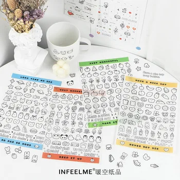 

1 Sheet Kawaii Cartoon Animals Washi Paper Stickers Cute Plant Fruit Stickers Scrapbooking DIY Diary Journal Decoration