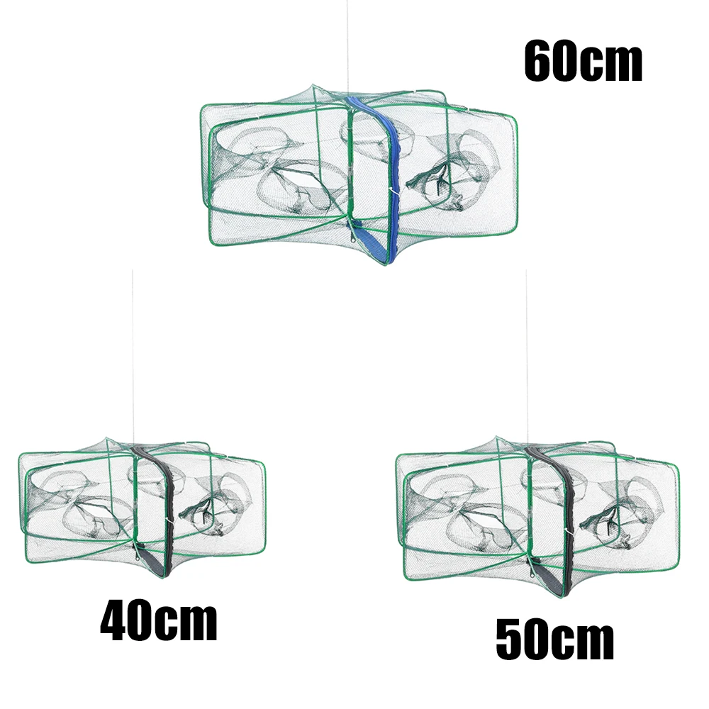 6 отверстий рыболовная сеть сложенная портативная рыболовная сеть портативная Автоматическая Рыболовная Ловушка складной гольян креветка Краб приманки литая Сетка Ловушка
