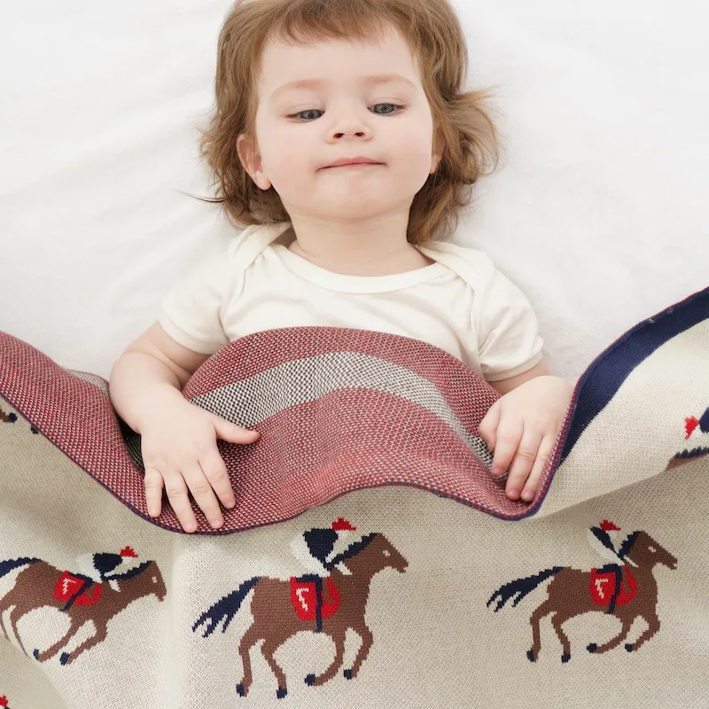 90*110 см органическое детское одеяло Вязаное детское персонализированное одеяло кувертюр bebe hiver kinderwgen deken Товары для малышей простыня
