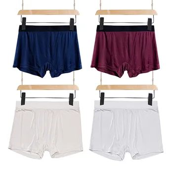 

K014 New Style Men's Trousers Real Silk Boxers Mulberry Silk Men Boxer Underwear Fashion Waist Medium Waist Knicker