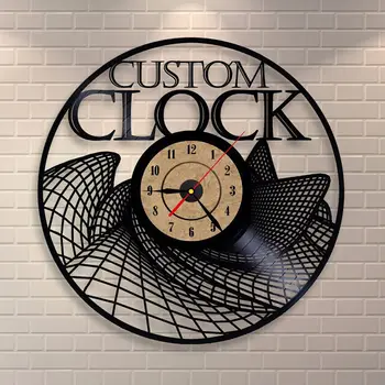 

Creative Vinyl Record Wall Clock Modern Design CUSTOM Theme Clocks Vintage Retro Style Wall Watch Home Decor Silent 12 inch