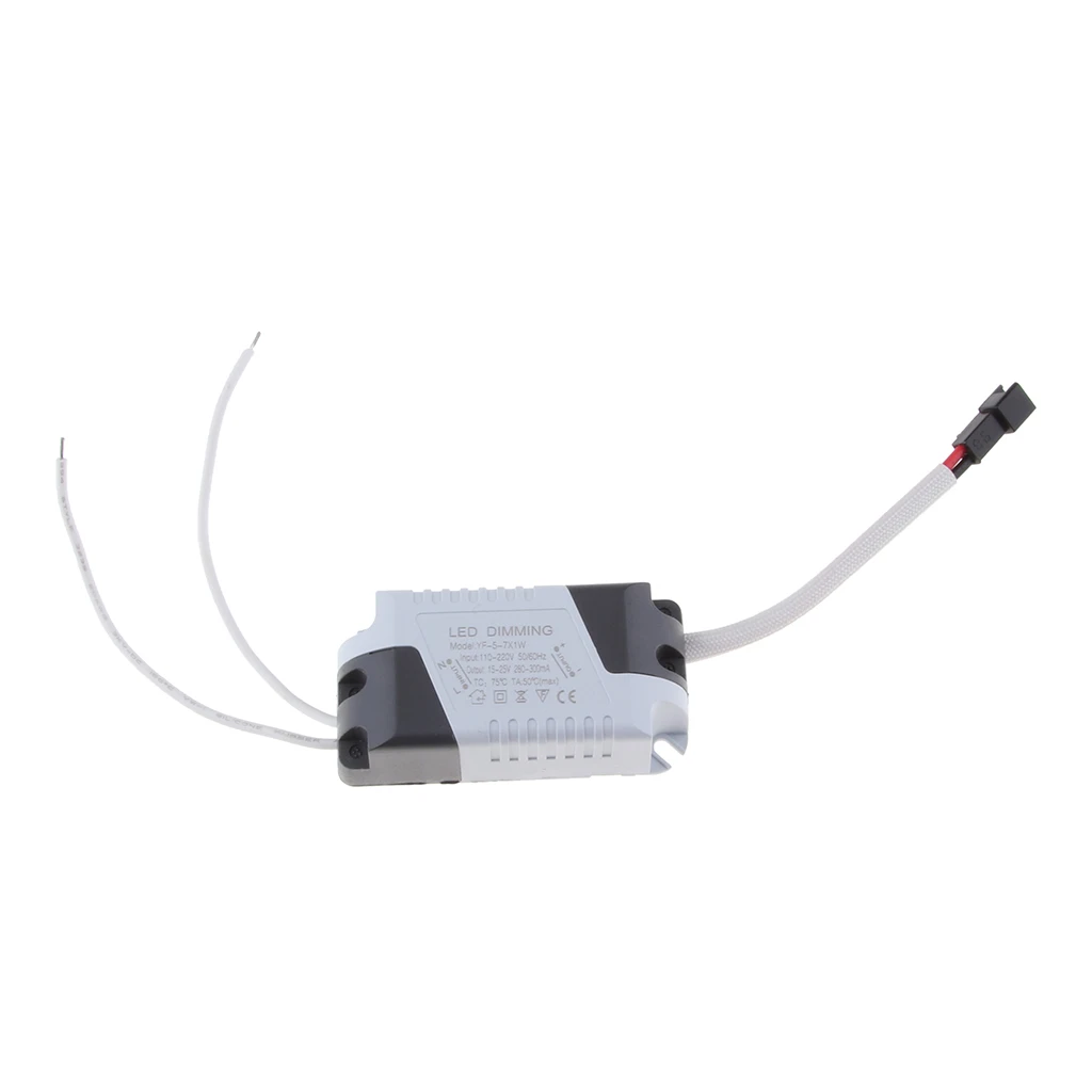 5-7x1W Dimmable Driver, for LED Light - 110V/220V AC 15-25V DC Transformer