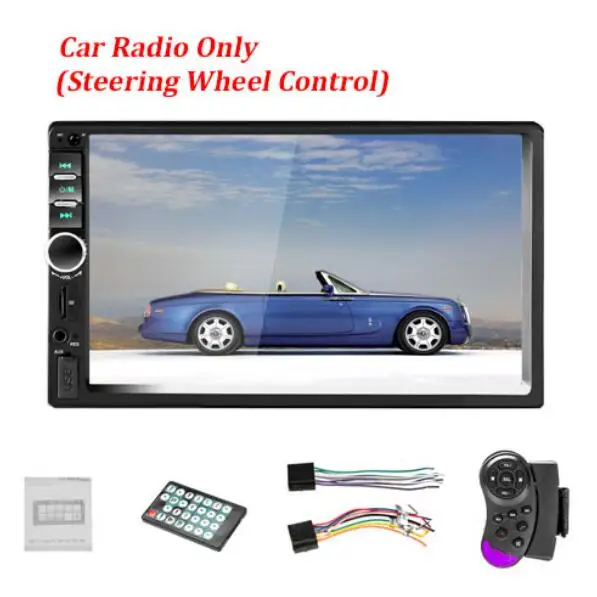 steering Leadfan 2 Din автомобильное радио Bluetooth 2din автомобильный мультимедийный плеер " HD сенсорный Авторадио MP5 USB аудио стерео с камерой заднего вида - Цвет: steering