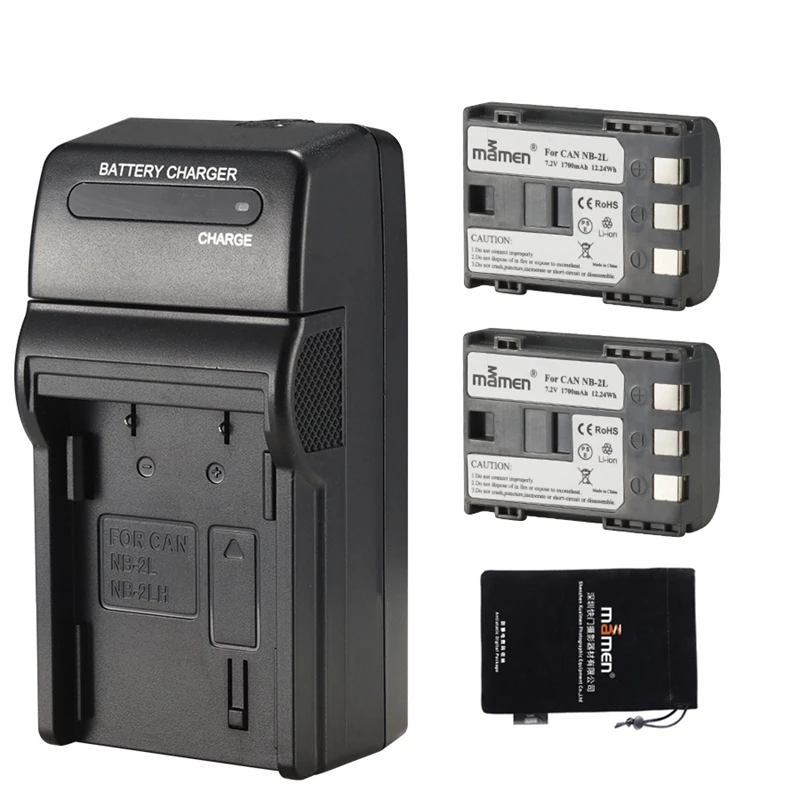 Mamen 1700 мА/ч NB-2L NB 2L NB2L NB-2LH BP-2L5 цифровой Камера Батарея упаковке с открытыми порами +