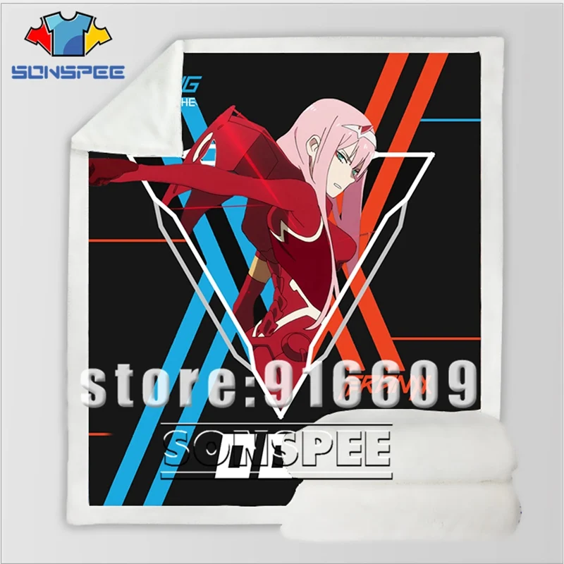 DARLING in the FRANXX Zero Диван Постельные принадлежности бархат узорчатый офис Harajuku зимнее теплое Покрывало Постельное белье путешествия одеяло Стёганое одеяло