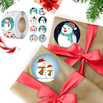 

1 Roll Merry Christmas Handmade Sticker Card Box Package Thank You Label Sealing Stickers Halloween Stickers Decor Party Supplie