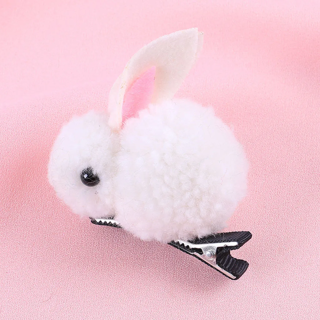 Cute Hair Ball Rabbit Hair Clip Children
