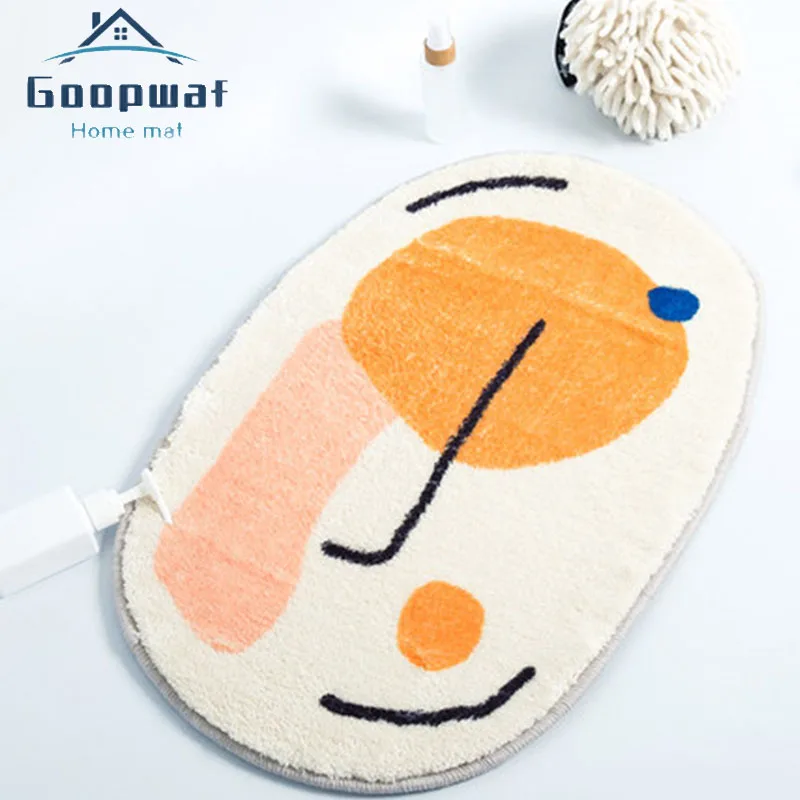 

Nordic Abstract Simple Eye Pad Bathroom Thickened Non-slip Rug Home Living Room Carpet and Rug Alfombras Para La Sala Moderna