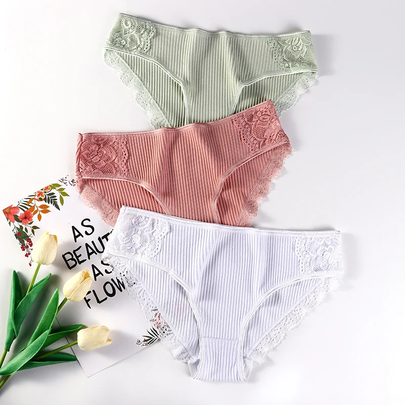 Женское хлопковое нижнее белье M-XXL женские трусики комфортные кружевные с