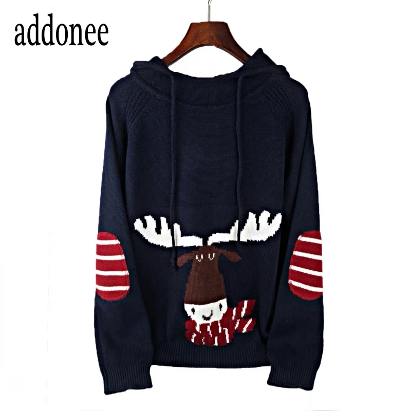 

Christmas Elk Pattern The Latest Fashion Cute Young Spring Autumn Winter Thick Women Female Hoodie Sweatshirt Loose Casual