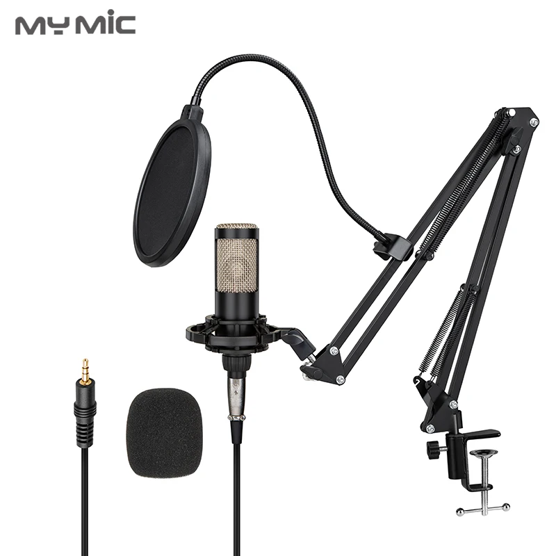 My Mic M6X профессиональный конденсаторный компьютерный игровой микрофон большой мембранный Студийный микрофон с подставкой для записи