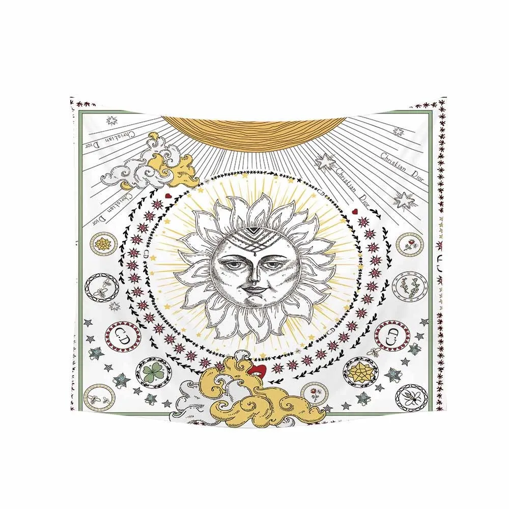 Настенный Гобелен Sun Moon Tarot индийская МАНДАЛА ГОБЕЛЕН Настенный Ковер Psychedelic Tapiz Witchcraft настенная ткань Tapestri