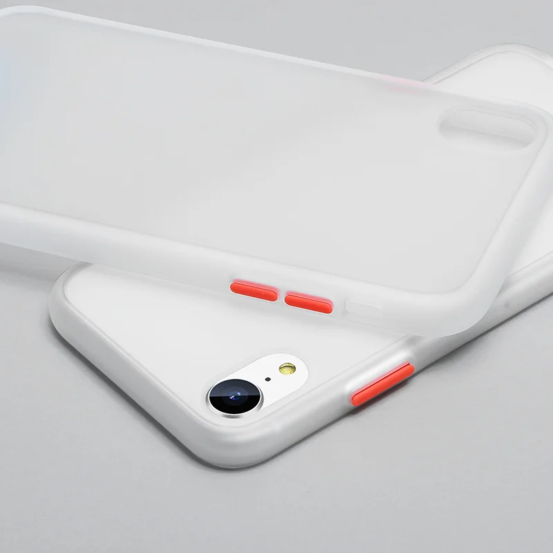 White Red Joyroom PC+ TPU+ материал для процесса впрыска топлива двойная защита от столкновений Жесткий матовый защитный чехол для IPhone11 - Цвет: White Red