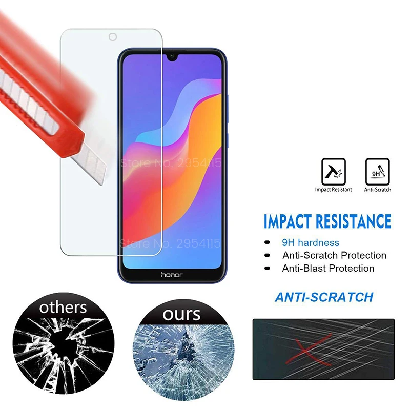 3 шт. защитное стекло на honor 7x 7a 7c pro защита экрана защитные очки на honer honor 9x pro 8s 8a 8x 8c защитная пленка