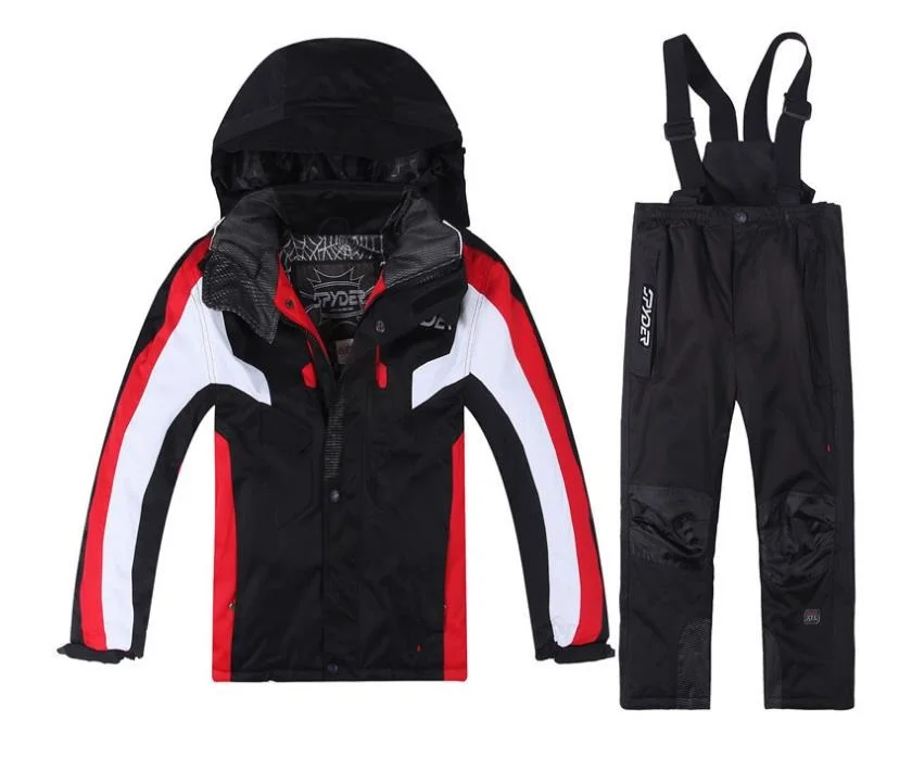 Лыжная куртка и штаны Детский брендовый высококачественный детский ветрозащитный водонепроницаемый Зимний костюм зимние лыжные и сноубордические куртки для мальчиков