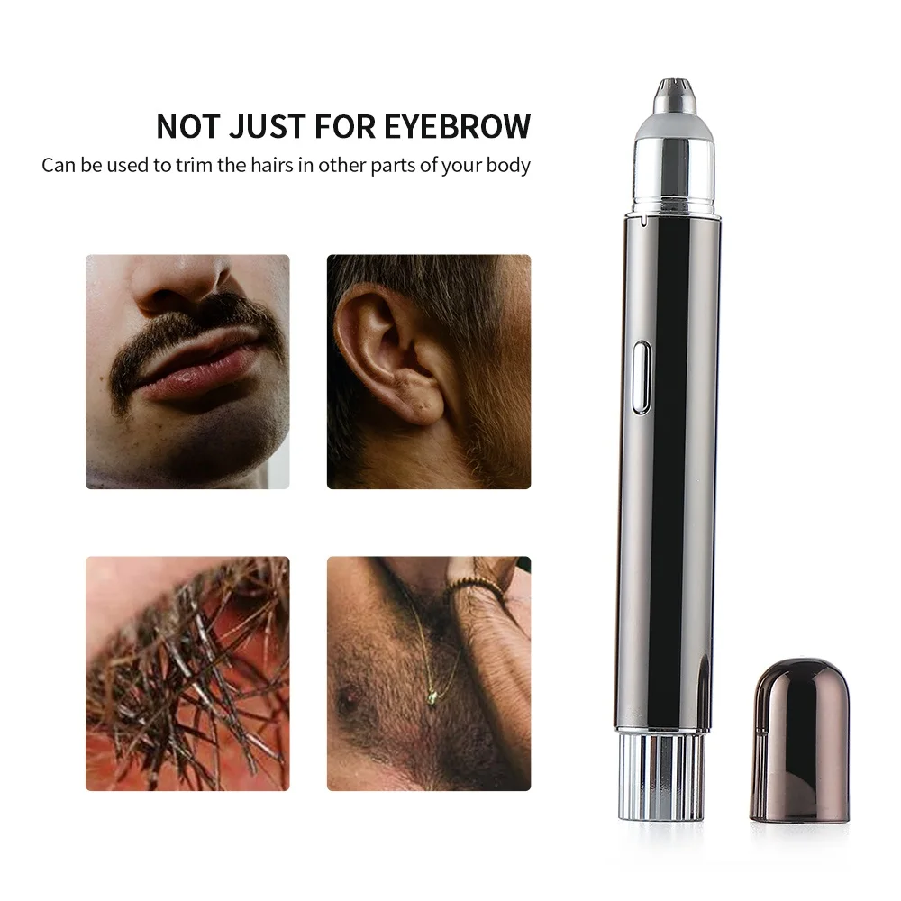 Electric Eyebrow Trimmer Epilator With Light Portable Mini Hair Shaver Facial Hair Removal Razor Lip Hair Fuzz Beard Remover