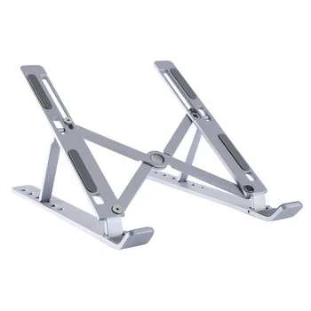 

Adjustable Laptop Support Stand Foldable Non-Slip Desktop Notebook Holder Riser Aluminum Tablet Bracket