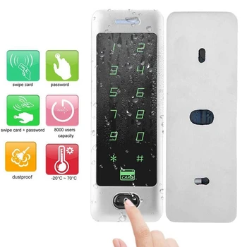 

RFID Access Control Waterproof Metal Door Access Control System, Support 8000 Users 3 Unlocking Modes for Lock Office Security S