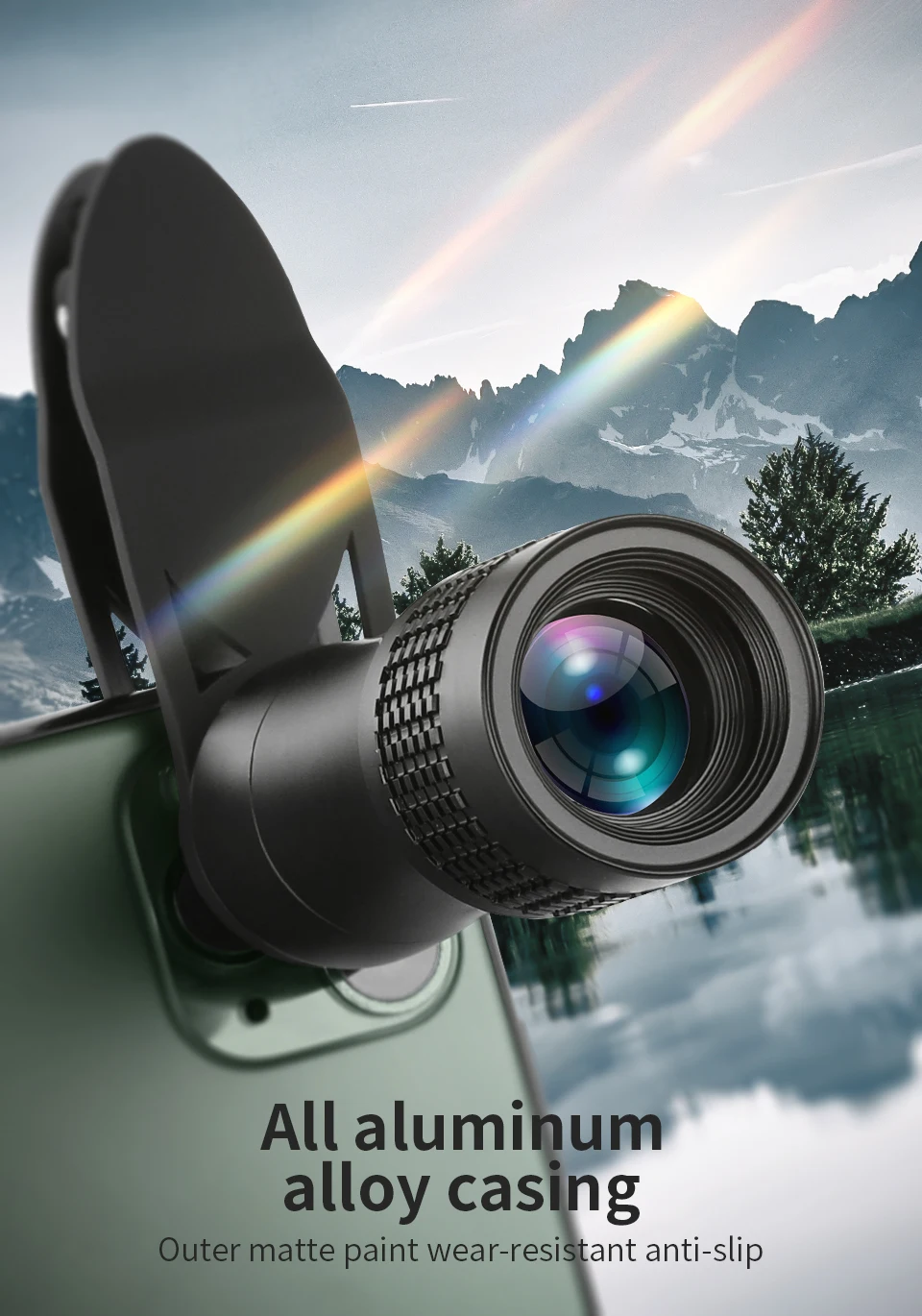 KUULAA Универсальный 14X Монокуляр зум HD оптический объектив сотового телефона наблюдения съемки телеобъектив для iPhone 11 Pro смартфон