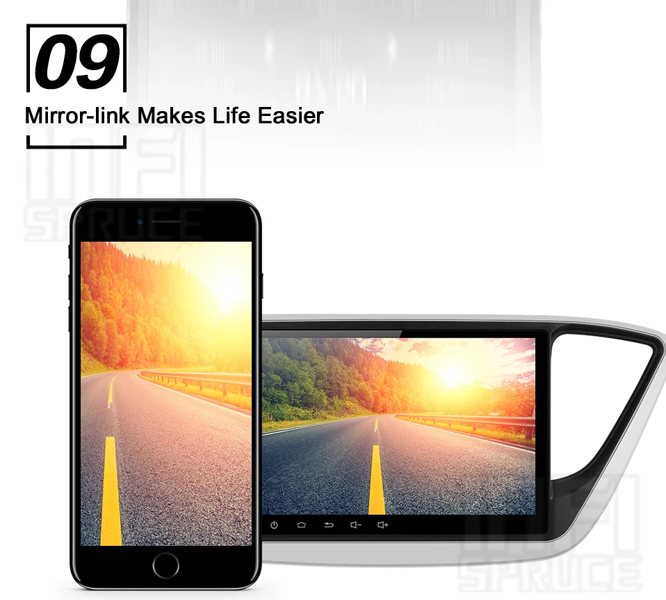 Flash Deal infispruce Car DVD GPS For Hyundai Verna Solaris 2017 Quad Core 9" Android 9.0  Car pc Head unit 1024*600 Car Radio Navigation 10