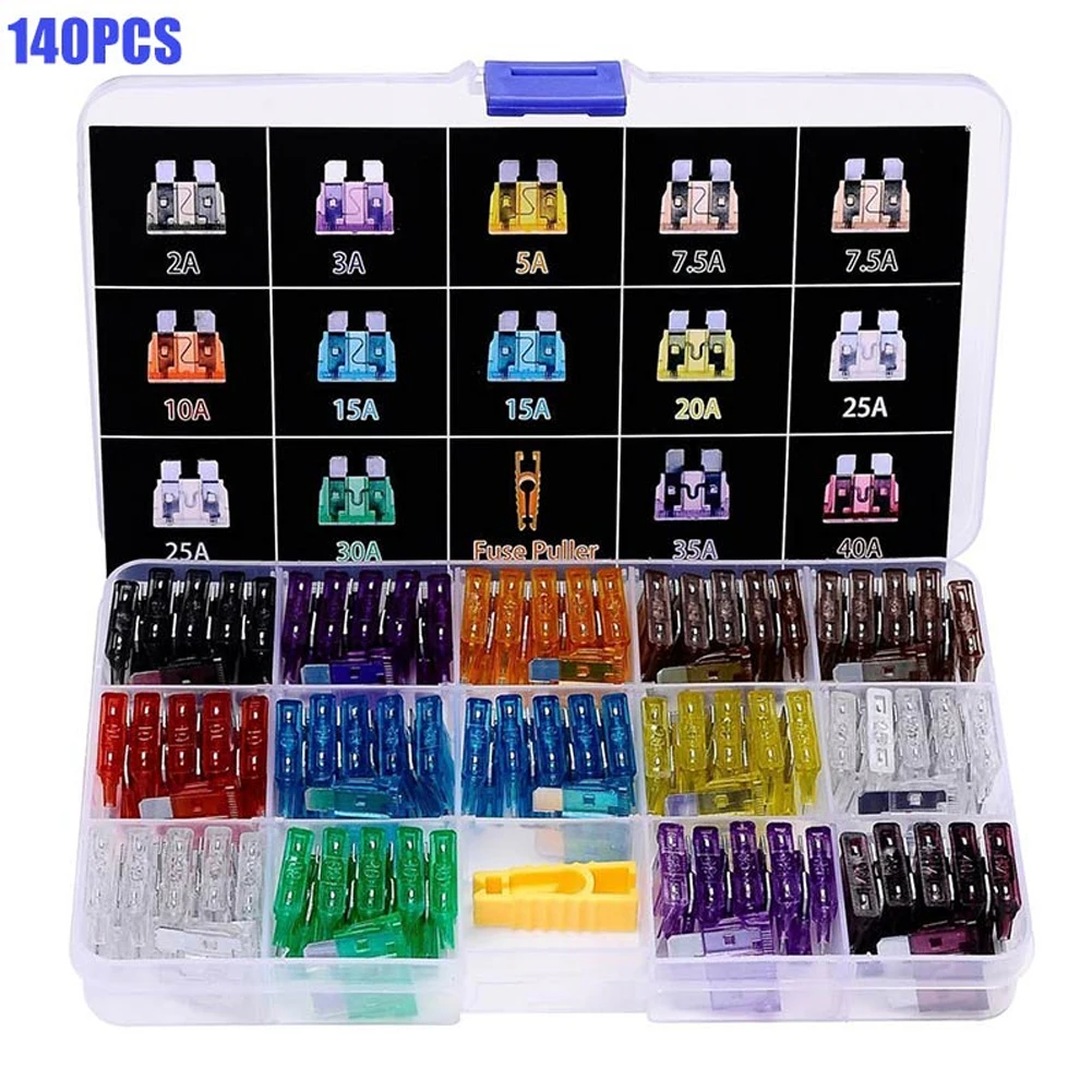 

140pcs/set Defining Portable With Extractor Auto 2A To 40A Automotive Insert Kit Fuse
