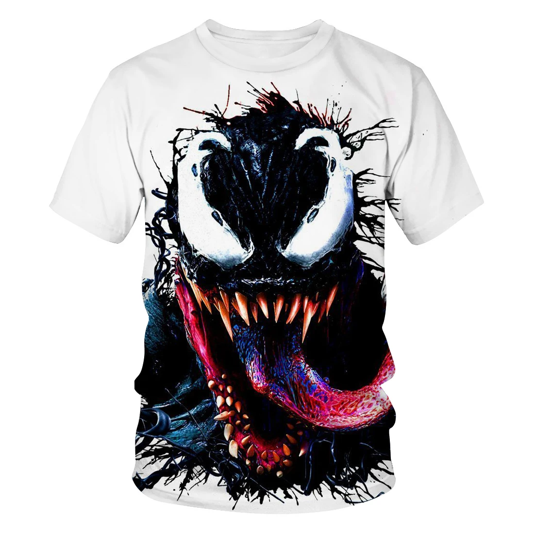 Для детей от 3 до 14 лет детская футболка фильм Venom 3D печатных с коротким рукавом на
