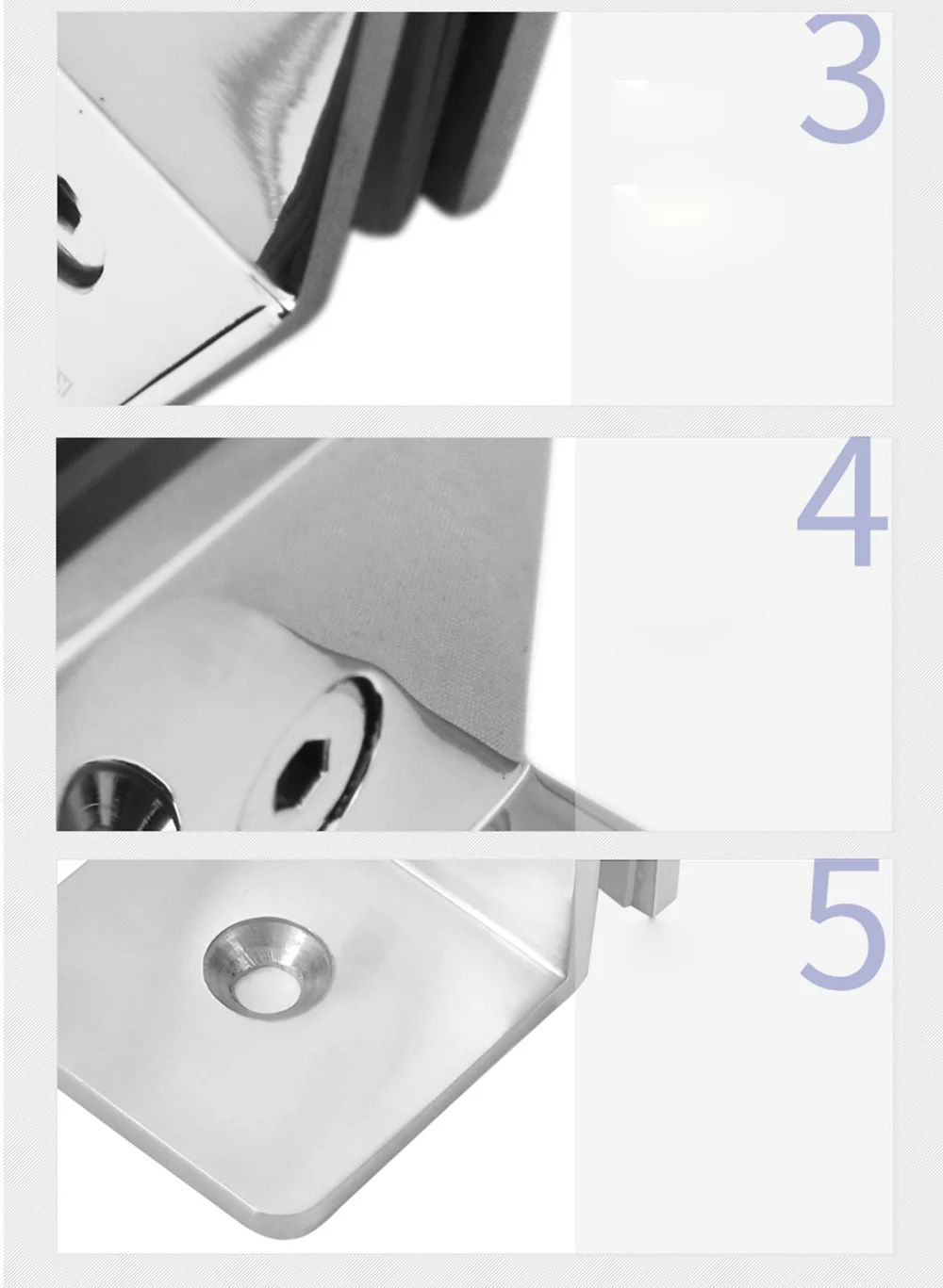 de vidro montagem de ferragens da sala de chuveiro 2 pcs