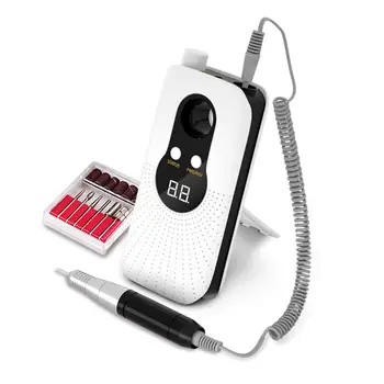 

Strong 35000RPM LCD Display Electric Nail Drill Machine Charge Nail Polisher Portable Manicure Machine Set Nail Pedicure Tools
