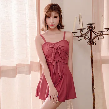 

Mayo De Bain Femme Women's Swimsuit With Push Up Tankini Women Rash Guard Bathing Suits Bikini Swimsuits Skirt Split Bandage