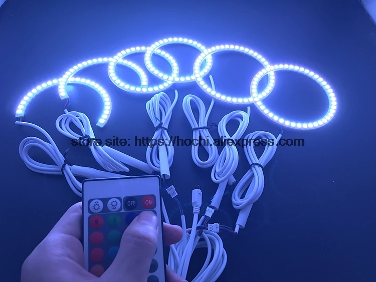 HochiTech RGB многоцветный светодиодный набор колец angel eyes Halo, супер яркость, автомобильный Стайлинг для Toyota Mark X Mark-X REIZ 2004-2009