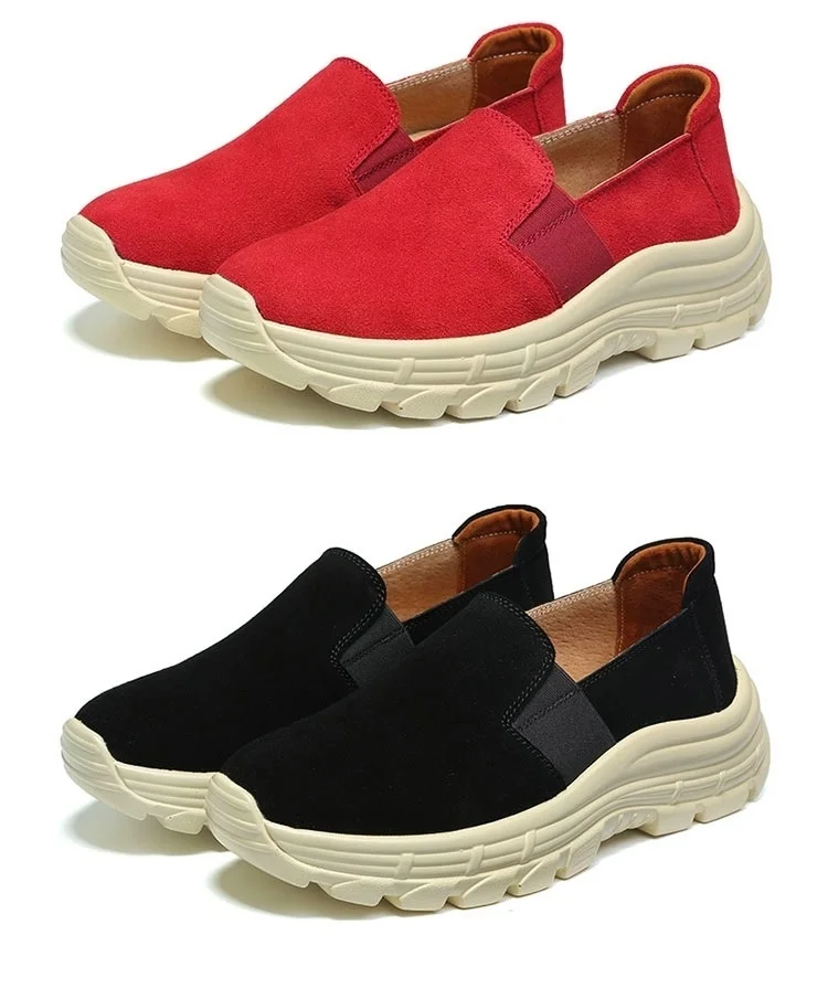 Women's Shoes Sports Casual Shoes Women Autumn and Winter Large Size Leather Platform Shoes Leather Shake Shoes