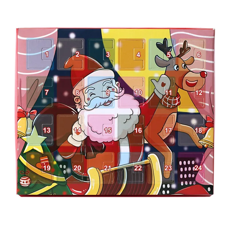 Рождественский календарь снеговик, детский Подарочный календарь, коробка с модным браслетом, ювелирное изделие, 24 дня, сделай сам, набор шармов для детей