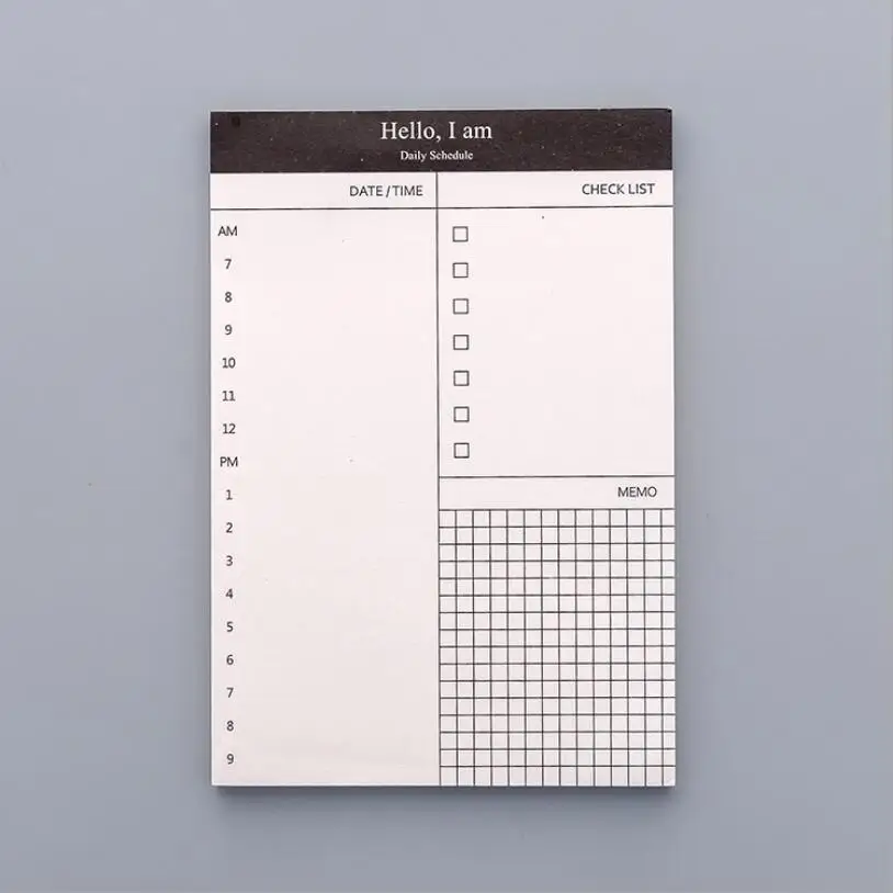 Небольшой бумажный блокнот для заметок ежедневник офисный стол проверяемый список блокнот для записи школьных канцелярских принадлежностей - Цвет: Checklist