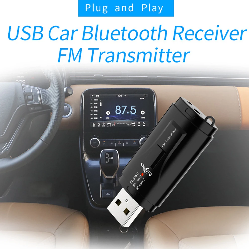 Bluetooth приемник ABS 3,5 AUX USB зарядное устройство беспроводной fm-передатчик адаптер домашние автомобильные аксессуары черный Мини радио музыка