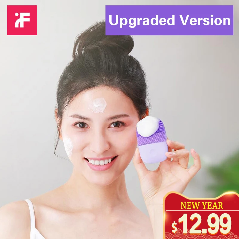 Новая Обновленная Mijia Inface Очищающая щетка для лица электрическая звуковая