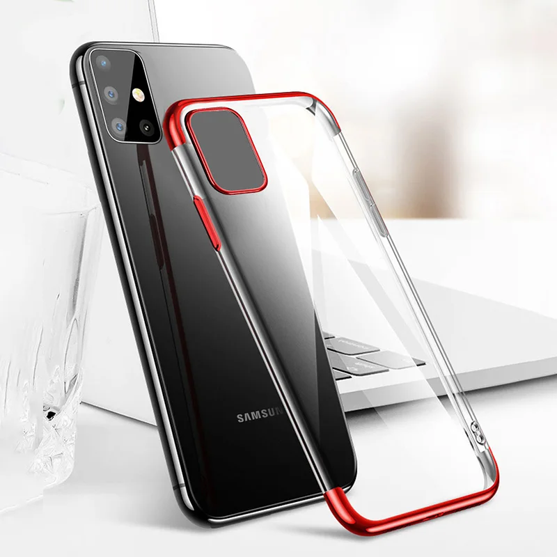 Чехол для Samsung Galaxy Note 10 Lite роскошный мягкий прозрачный тонкий с покрытием
