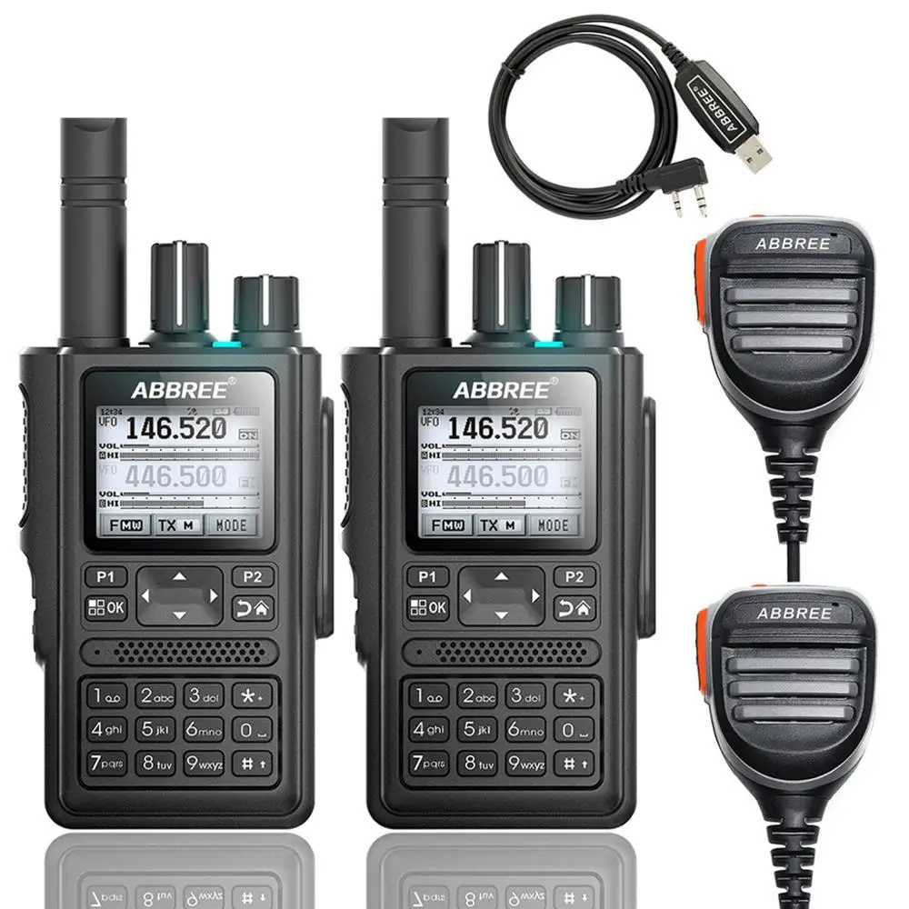 2 шт ABBREE AR-F8 gps расположение обмен всеми диапазонами(136-520 МГц) Частота/CTCSS обнаружения 1,77 lcd 999CH рация - Цвет: as picture