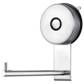 

BMBY-Suction Toilet Roll Holder Hanging Hook Bathroom Paper Tissue Dispenser No Drilling Rustproof Organization Storage