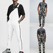 Мужская Мода Камуфляж комбинезон брюки мужской ретро-комбинезон Повседневный свободный свитер подходит комбинезон на застежке комбинезоны