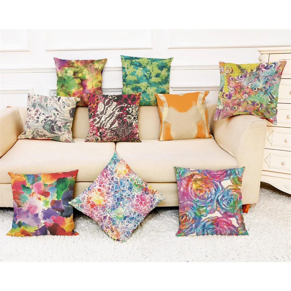 Pillowcases Cushion Cover For Sofa Living Room Home Decor Multicolor Abstraction Throw Pillowcase Pillow Covers | Дом и сад