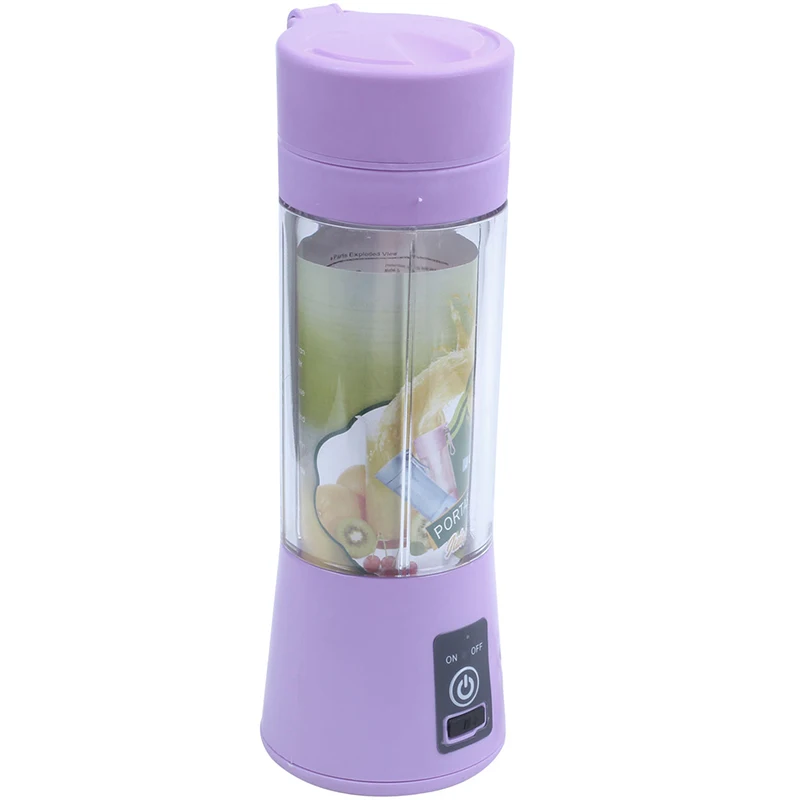 

380ml USB Rechargeable Juicer Bottle Cup Juice Citrus Blender Lemon Vegetables Fruit Milkshake Smoothie Squeezers Reamers Bottle