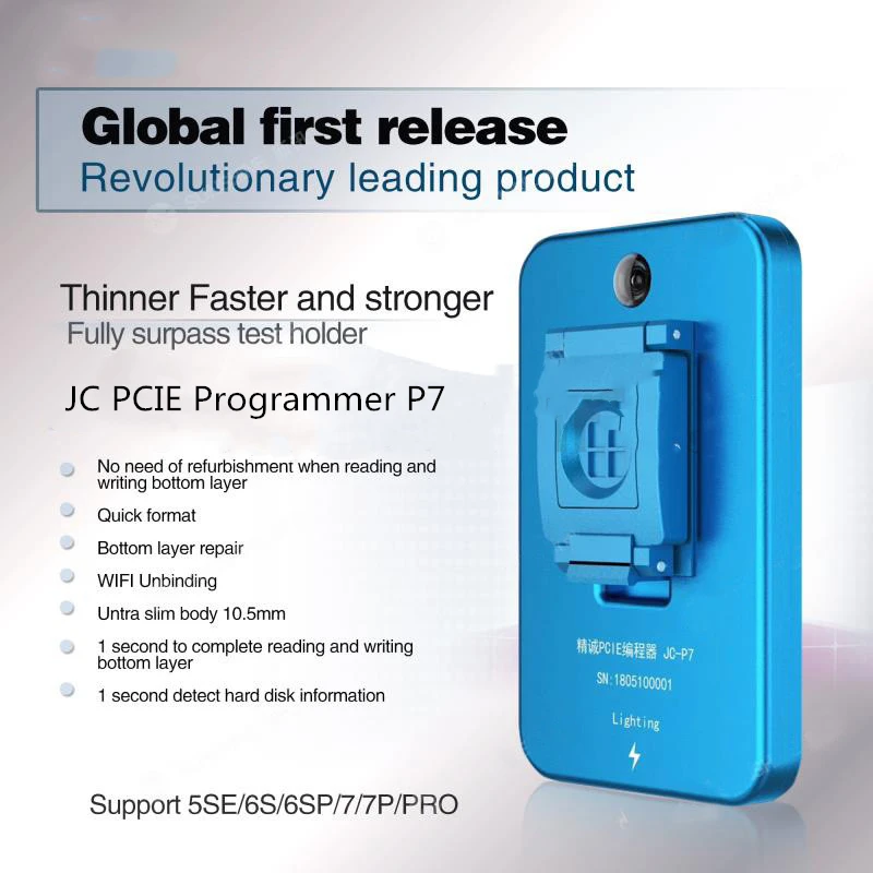 JC Pro1000S JC P7 Многофункциональный NAND Программист PCIE NAND SN чтение Ошибка записи удалить модуль для iPhone7P/7/6SP/6 S/6 P/ipad